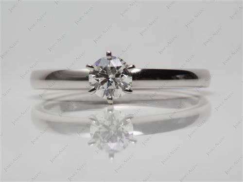 Platinum 0.35 Round cut Solitaire Ring Setting