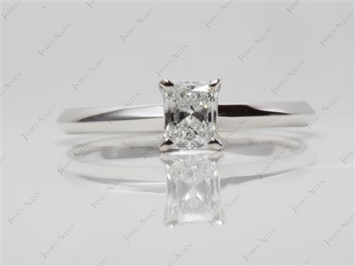 White Gold 0.40 Radiant cut Engagement Ring