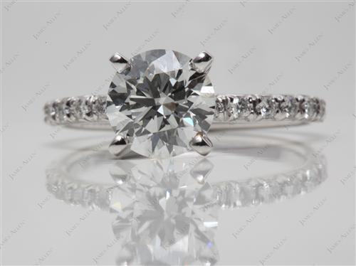 Platinum 1.70 Round cut Diamond Ring