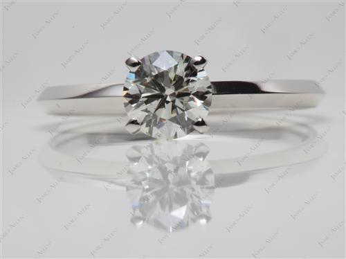 Platinum 1.01 Round cut Solitaire Rings