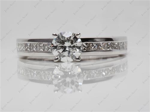 White Gold 0.60 Round cut Channel Set Rings