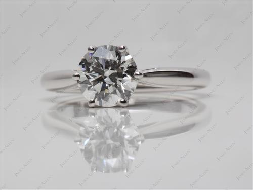 White Gold 1.20 Round cut Solitaire Ring Designs