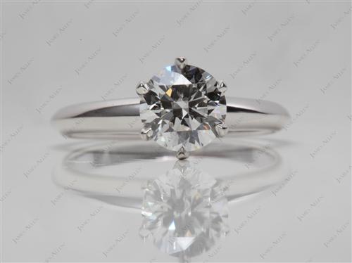 White Gold 1.03 Round cut Solitaire Ring Designs