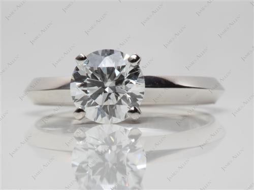 Platinum 1.24 Round cut Solitaire