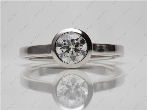 Platinum 0.82 Round cut Solitaire Ring