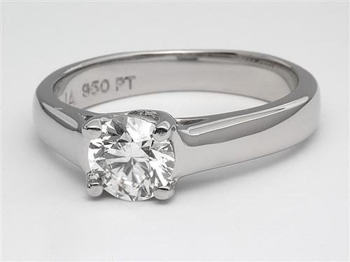 Platinum 0.71 Round cut Diamond Rings