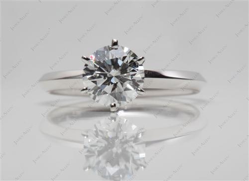 White Gold 1.01 Round cut Diamond Ring