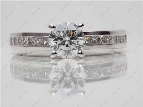 White Gold 1.01 Round cut Channel Set Diamonds