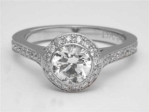White Gold 1.00 Round cut Micro Pave Diamond Band