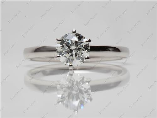 Platinum 0.91 Round cut Solitaire Ring Designs