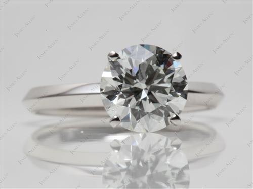 Platinum 2.40 Round cut Solitaire Ring