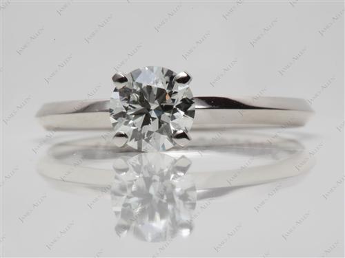 Platinum 0.81 Round cut Solitaire Ring Settings
