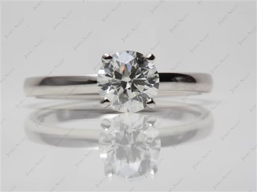 Platinum 1.01 Round cut Diamond Ring