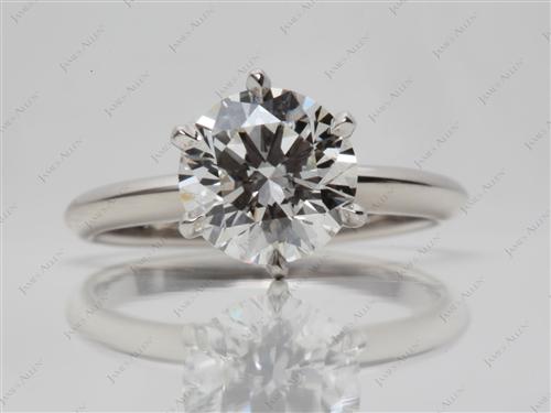 Platinum 2.22 Round cut Solitaire Ring Designs