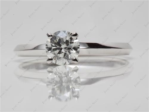 White Gold 0.70 Round cut Solitaire Diamond Ring