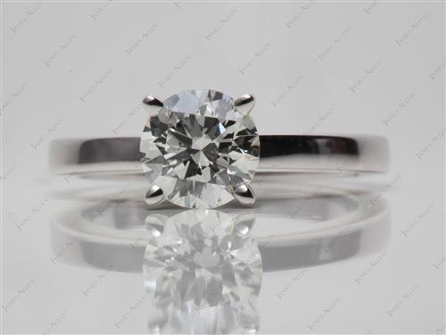White Gold 1.40 Round cut Solitaire Ring Mountings