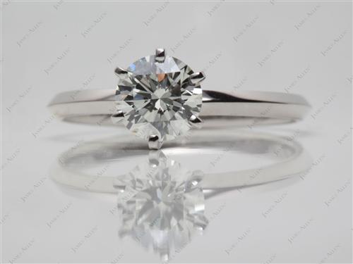 Platinum 1.09 Round cut Solitaire Ring
