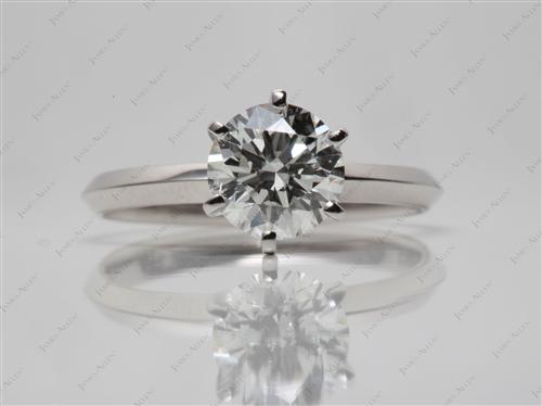 Platinum 1.30 Round cut Solitaire Ring Designs