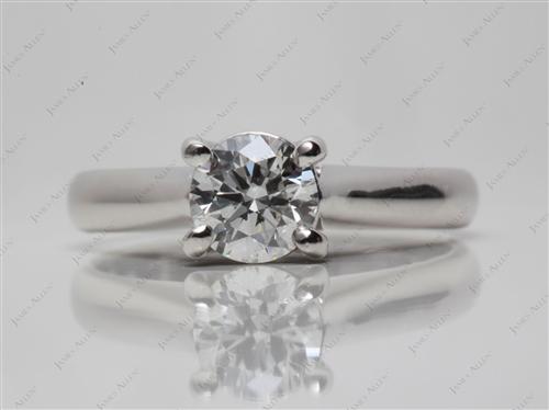 Platinum 0.83 Round cut Solitaire Ring