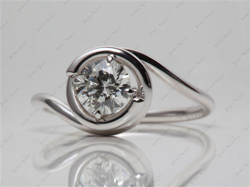 White Gold 0.72 Round cut Micro Pave Wedding Band