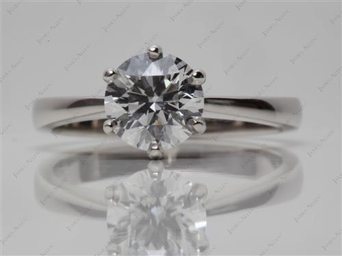 Platinum 1.54 Round cut Round Solitaire Ring