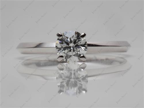 White Gold 0.60 Round cut Solitaire Ring Designs