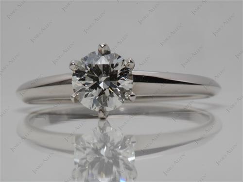 Platinum 0.84 Round cut Solitaire Ring Mountings