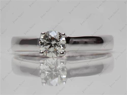 White Gold 0.50 Round cut Solitaire