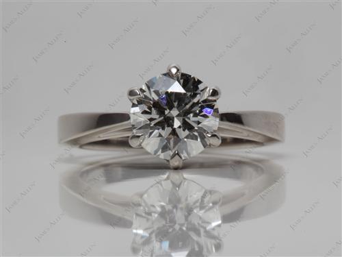 Platinum 1.22 Round cut Solitaire Engagement Ring