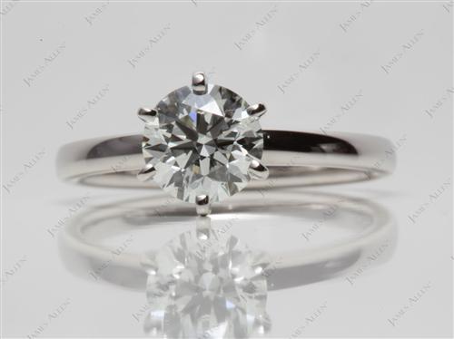 Platinum 1.22 Round cut Diamond Rings