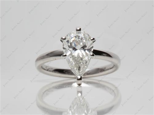 Platinum 1.67 Pear shaped Solitaire Ring Mountings