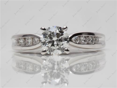 White Gold 0.96 Round cut Channel Set Eternity Rings