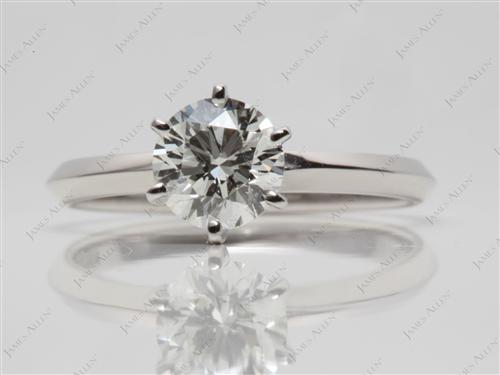 Platinum 1.00 Round cut Solitaire Ring Mountings