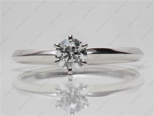 Platinum 0.40 Round cut Diamond Solitaire Ring Settings