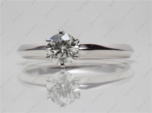 White Gold 0.43 Round cut Diamond Rings