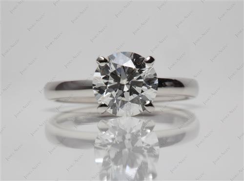 Platinum 1.51 Round cut Engagement Ring