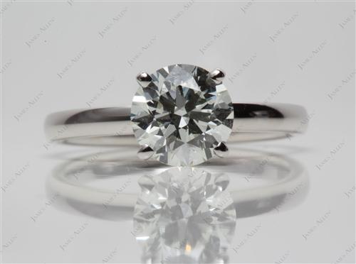 Platinum 1.51 Round cut Solitaire Engagement Ring