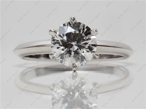 Platinum 1.52 Round cut Solitaire Ring Settings