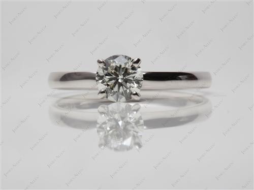 White Gold 0.70 Round cut Solitaire