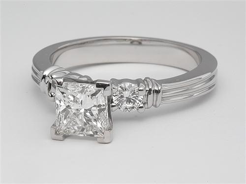 White Gold 1.09 Princess cut Wedding Sets