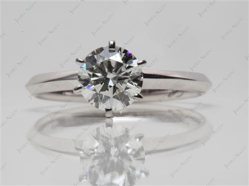 White Gold 1.00 Round cut Solitaire Ring Settings