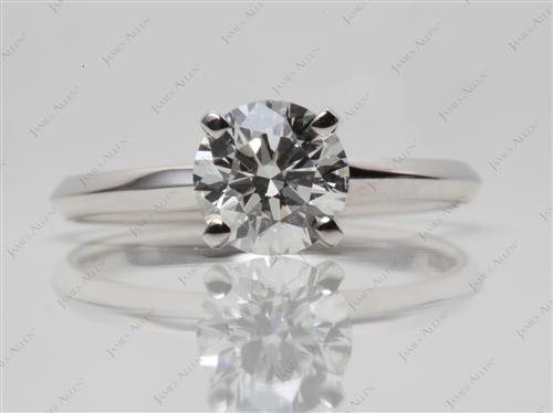 White Gold 1.21 Round cut Solitaire Ring Settings