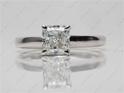 White Gold 1.04 Radiant cut Engagement Rings