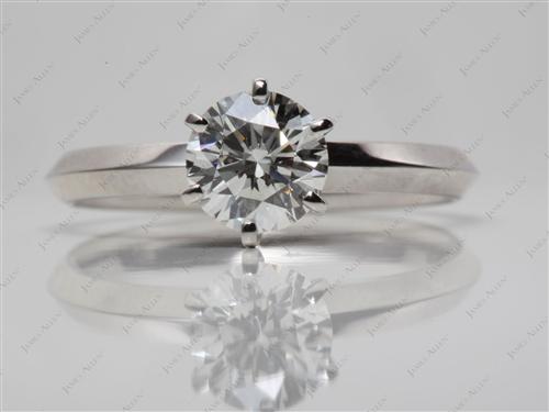 Platinum 1.21 Round cut Solitaire Engagement Rings
