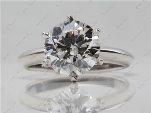 Platinum 2.00 Round cut Diamond Engagement Solitaire Rings