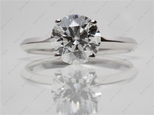 White Gold 2.03 Round cut Engagement Rings