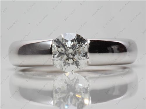 White Gold 1.25 Round cut Tension Diamond Engagement ring
