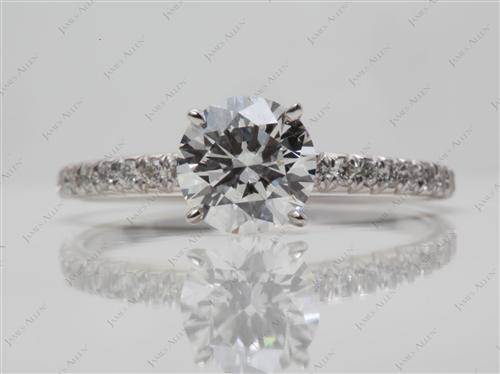 White Gold 1.02 Round cut Diamond Ring