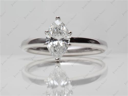 White Gold 0.70 Marquise cut Diamond Ring