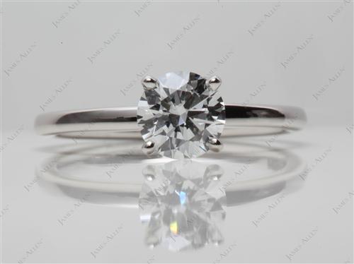 Platinum 0.70 Round cut Solitaire Rings